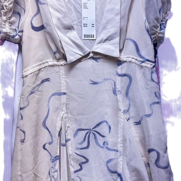 Kimchi Blue White and Blue Mini Dress - Picture 1 of 2